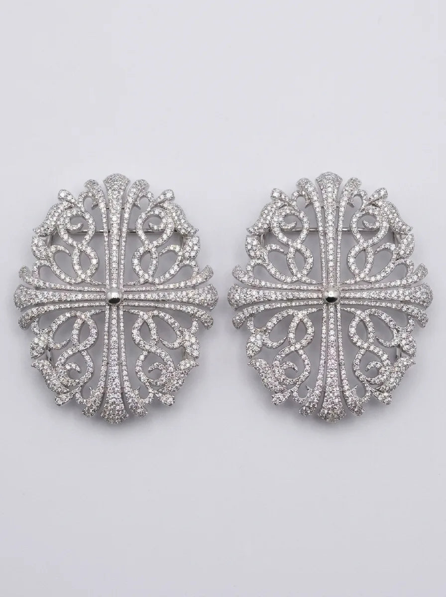 Luxury Iced Out Belt Buckle — 925 sterling silver · rhodium plated